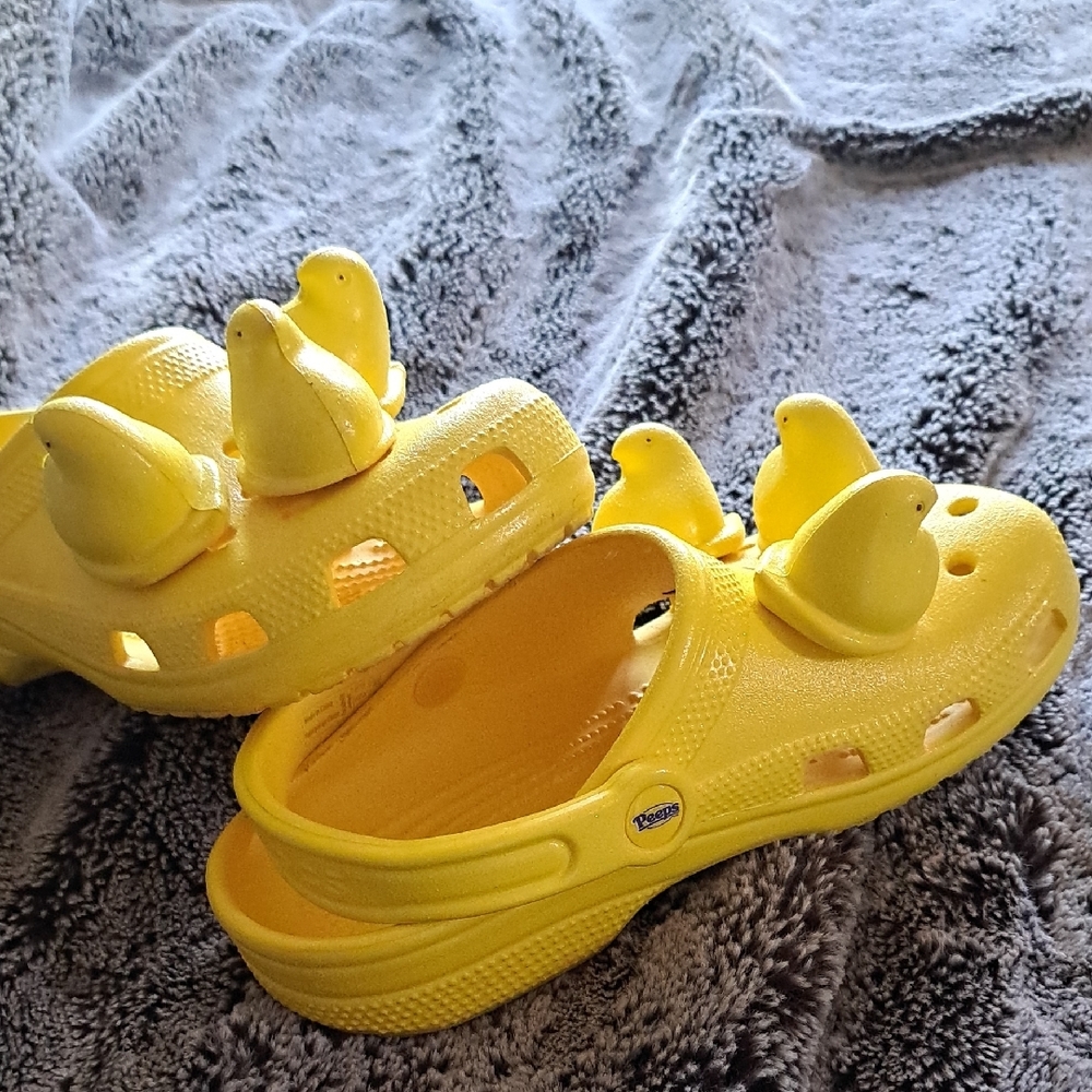 Yellow Crocs with Bird Accents